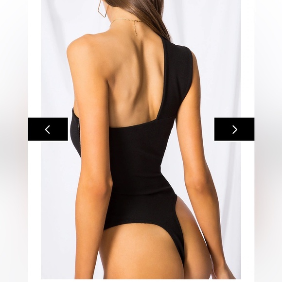 superdown rockie one shoulder bodysuit - black - Picture 4 of 11